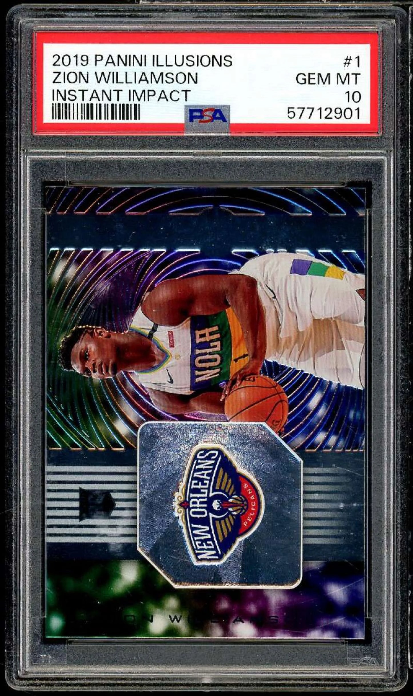 #1 Impact Illusions Card 2019-20 Instant PSA 10 special edition Williamson Rookie Zion Panini