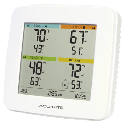 (01096M) new & Station AcuRite Indoor/Outdoor Temperature with Sensors 3 Humidity