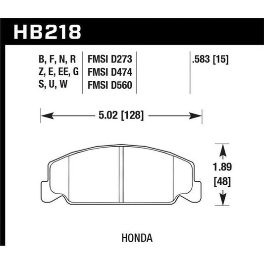 & Pads Civic 1988-1989 SI, 1992-2000 Street Front GX CX HPS Performance Brake DX Hawk Civic for 1988-2000 1998-2000