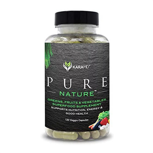 & Pure 120 Nature Energy, Nutrition Dr Capsules | & Natural Fiber Boost, Whole Immunity | Food | Antioxidant KaraMD Superfood Greens, Health Fruit Digestion Formulated Supplement Vegetable Vitamins, &